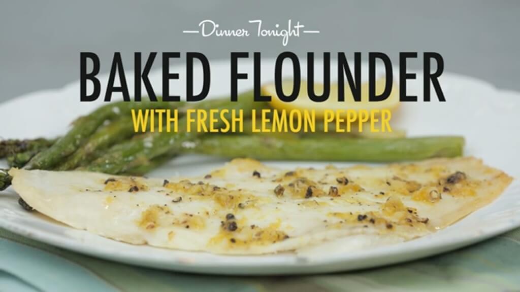 Perfectly Baked Flounder With Fresh Lemon Pepper healthy yummy recipes